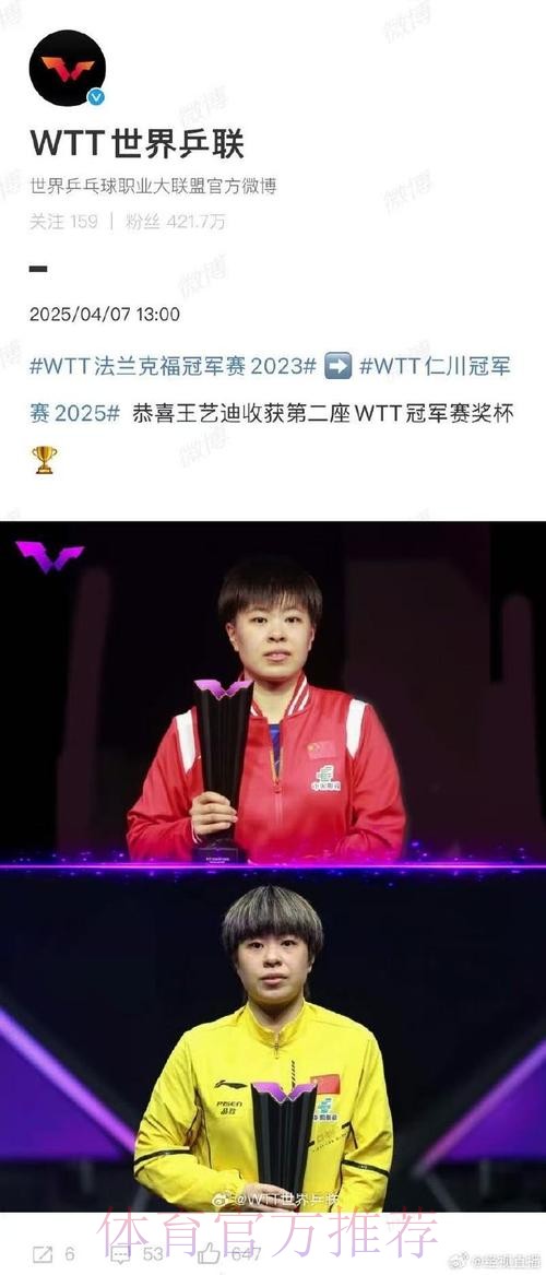 自称“幸运” 王艺迪晋级多哈冠军赛十六强